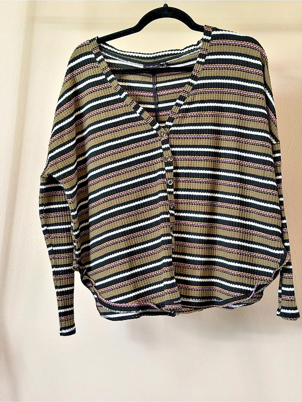 Urban Outfitters Striped Long Sleeve Blouse Size XS